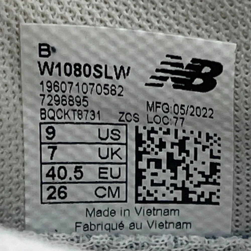 New Balance Fresh Foam X 1080 Unlaced Shoes Womens Size 9B White Running Walking